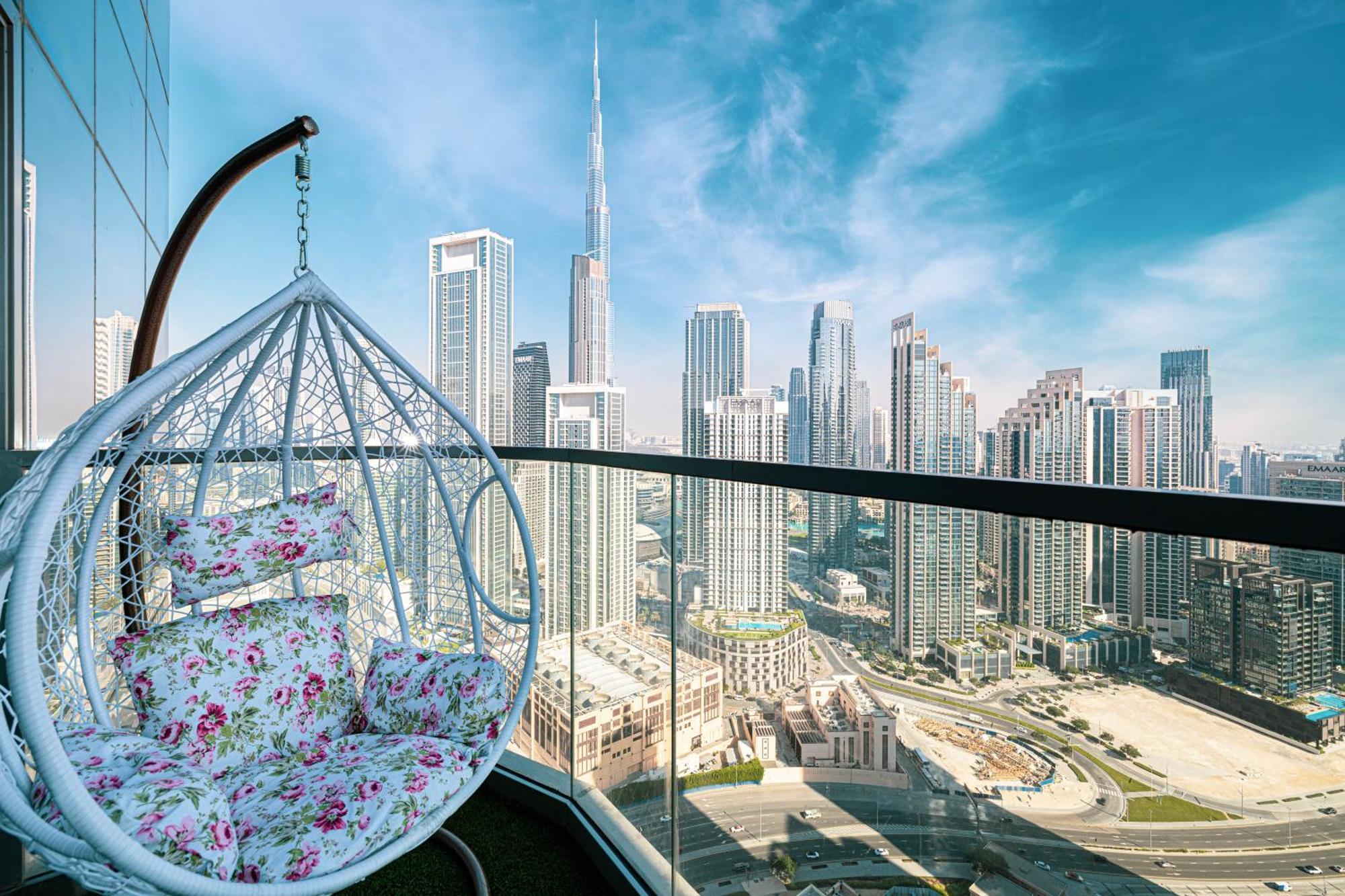 Highest Infinity Pool In Downtown Dubai Lägenhet Exteriör bild