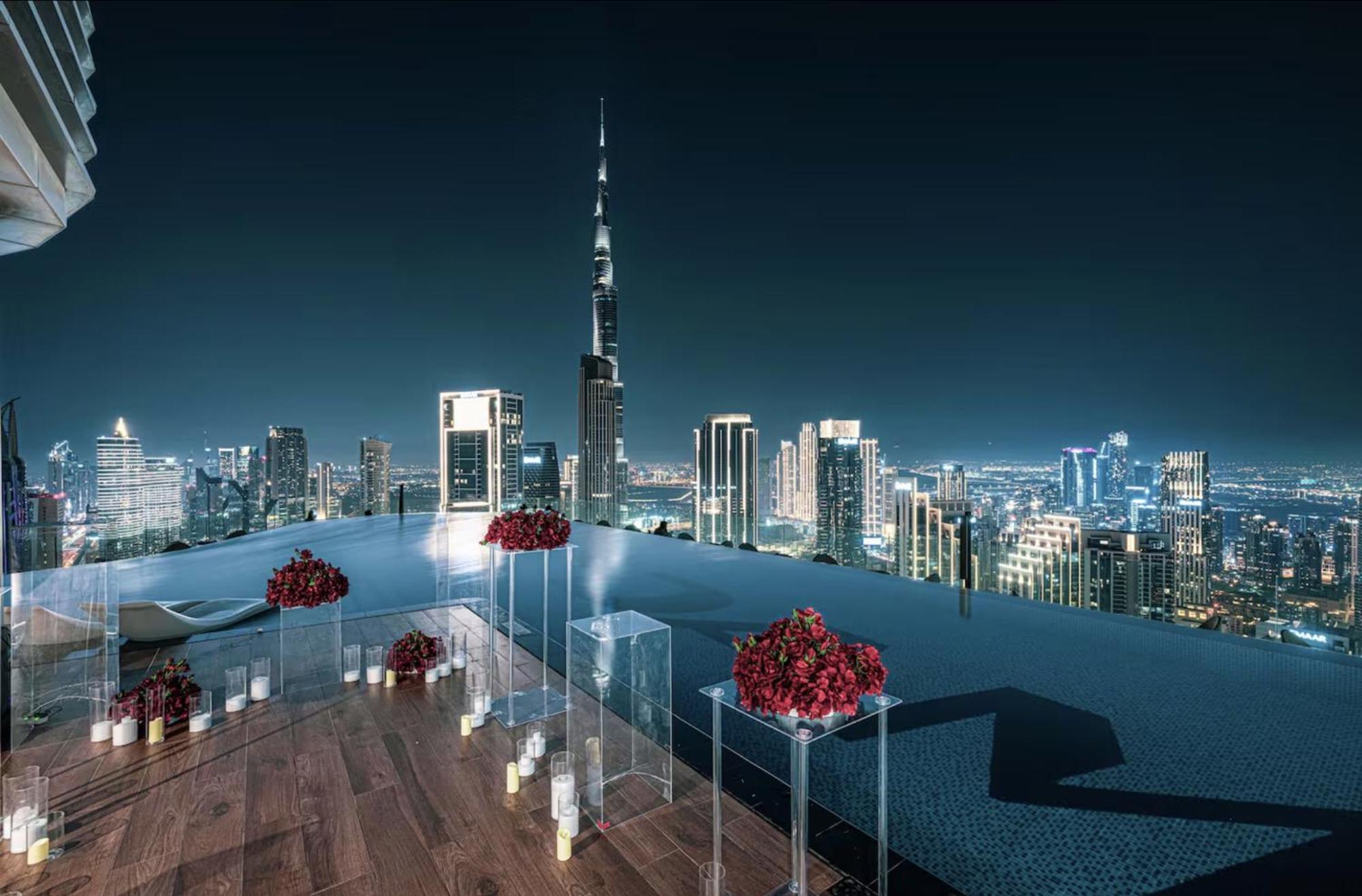 Highest Infinity Pool In Downtown Dubai Lägenhet Exteriör bild